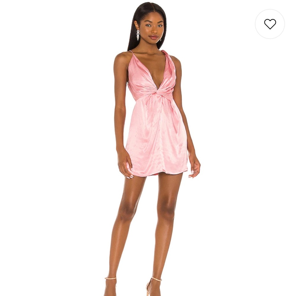 Revolve sau lee gwen satin mini dress pink